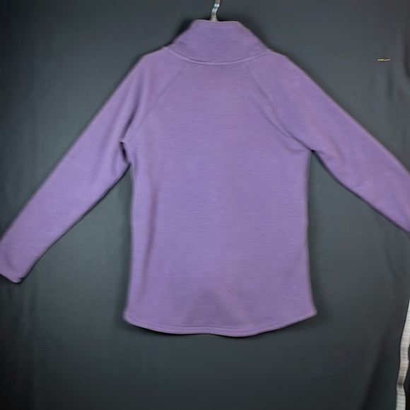 Athleta women’s purple Asymmetrical Zip Pullover medium with 2 zipper pockets - Picture 8 of 16
